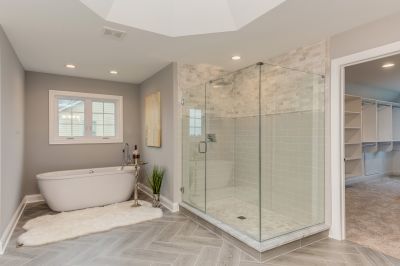 Small Bathroom Shower with Glass Doors